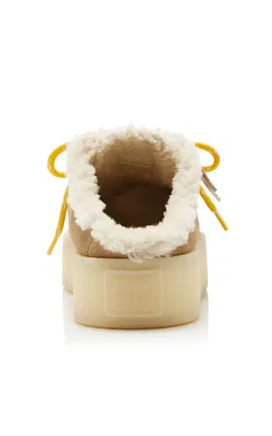 Miu Miu Sabot Shearling-Lined Suede Mules | Thumbnail 5