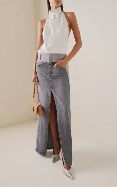 Stella McCartney Trouser-Waist Denim Maxi Skirt | Thumbnail 2 Stella McCartney Trouser-Waist Denim Maxi Skirt | Thumbnail 2
