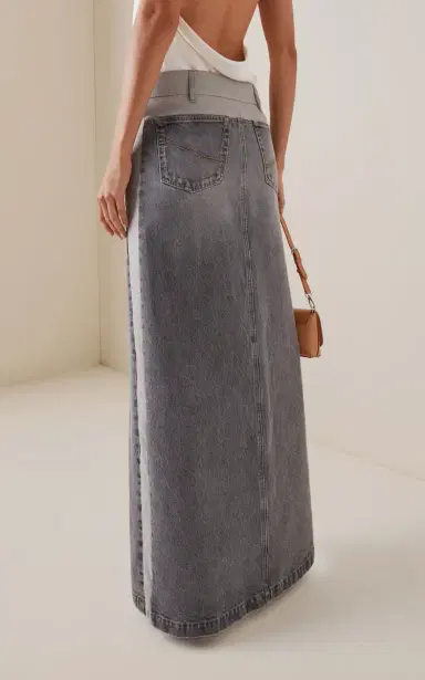 Stella McCartney Trouser-Waist Denim Maxi Skirt | Thumbnail 4 Stella McCartney Trouser-Waist Denim Maxi Skirt | Thumbnail 4