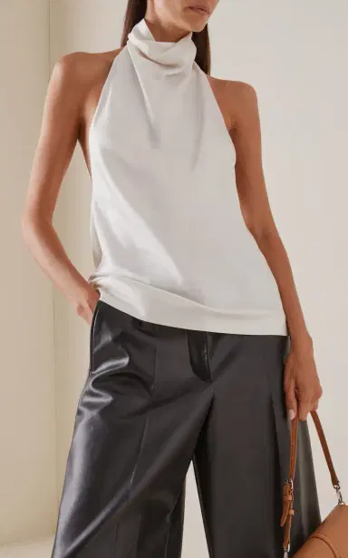 Stella McCartney Cowl-Back Satin Halter Top | Thumbnail 2 Stella McCartney Cowl-Back Satin Halter Top | Thumbnail 2
