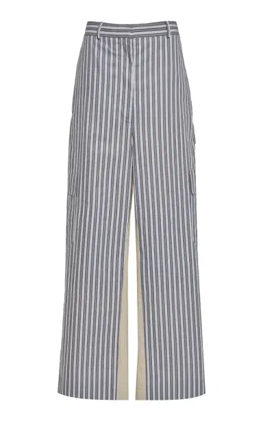 Stella McCartney Striped Cotton Wide-Leg Pants | Thumbnail 1 Stella McCartney Striped Cotton Wide-Leg Pants | Thumbnail 1