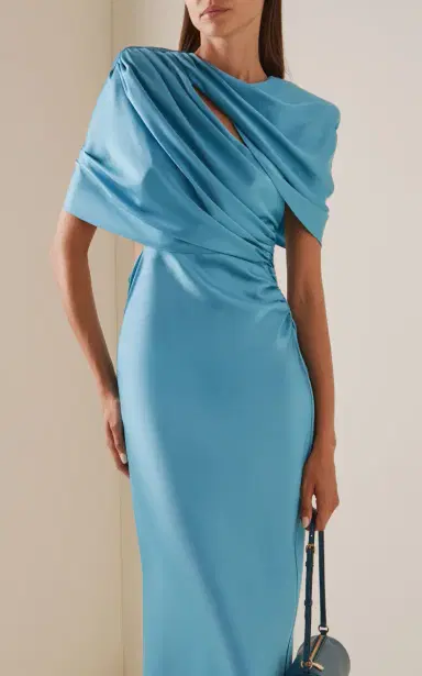 Stella McCartney Draped Satin Cape Gown | Thumbnail 3 Stella McCartney Draped Satin Cape Gown | Thumbnail 3
