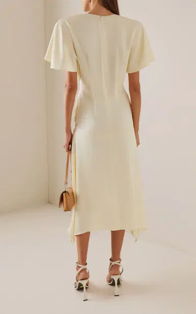 Stella McCartney Envers Satin V-Neck Dress | Thumbnail 4 Stella McCartney Envers Satin V-Neck Dress | Thumbnail 4