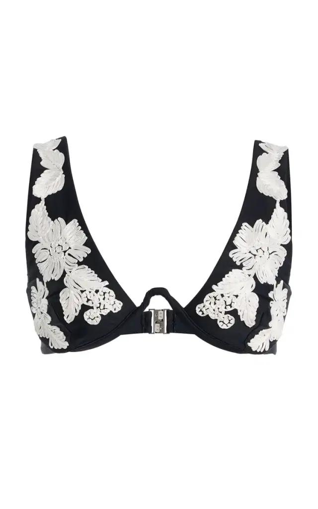 Rosie Embroidered Bikini Top