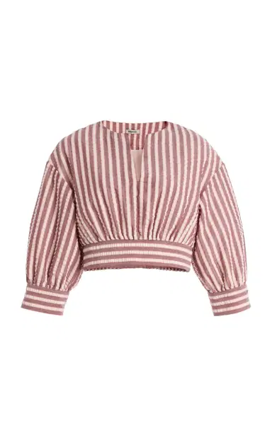 Simkhai Noralie Striped Cotton-Blend Cropped Top | Thumbnail 18 Simkhai Noralie Striped Cotton-Blend Cropped Top | Thumbnail 18