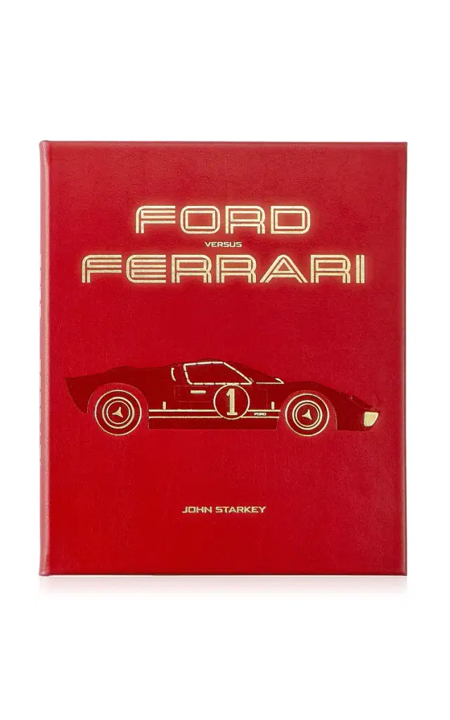 Ford Vs Ferrari Leather Hardcover Book - Red