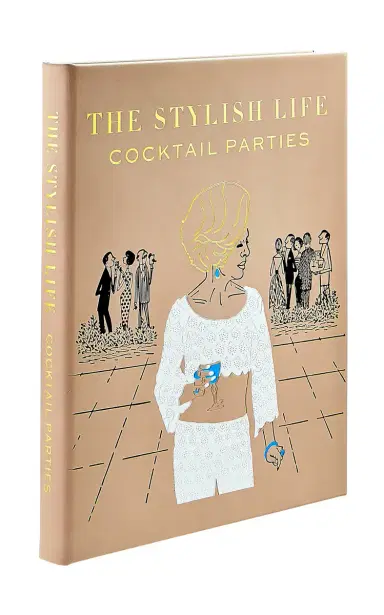 Graphic Image The Stylish Life Of Cocktail Parties Leather Hardcover Book - Tan | Thumbnail 4