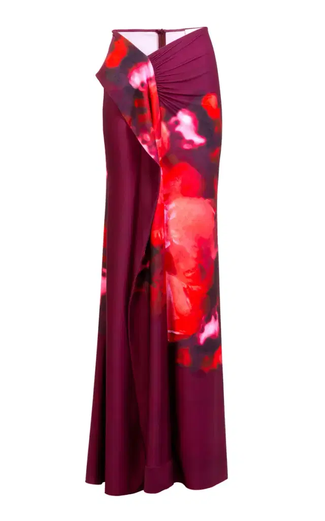 Meissa Gathered Jersey Maxi Skirt