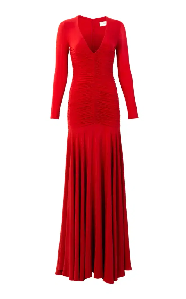 Silvia Tcherassi Lina Gathered Silk-Blend Maxi Dress