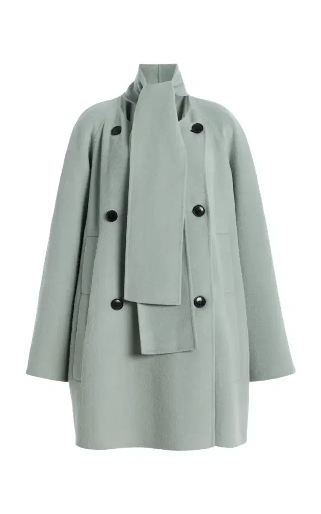 Proenza Schouler White Label Brisa Double-Faced Wool Scarf Coat