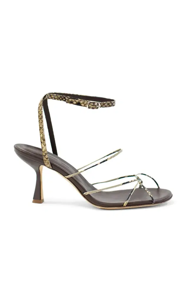 Christopher Esber Blaze Contrast-Trim Leather Sandals