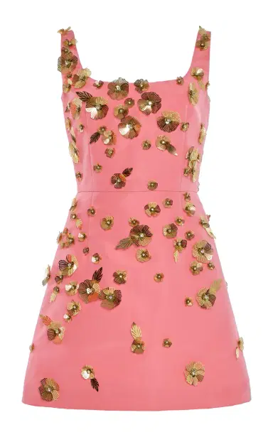 Carolina Herrera Embellished Silk-Faille Mini Dress | Thumbnail 1