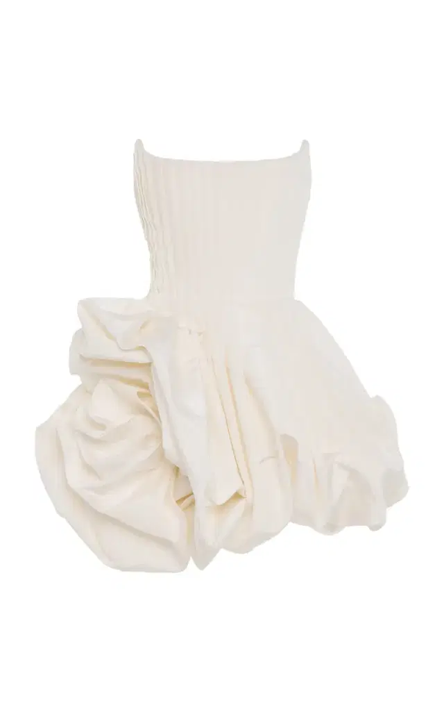 Carolina Herrera Pleated Silk Faille Mini Dress