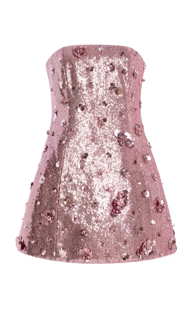 SIMKHAI Arta Sequined Bustier Mini Dress