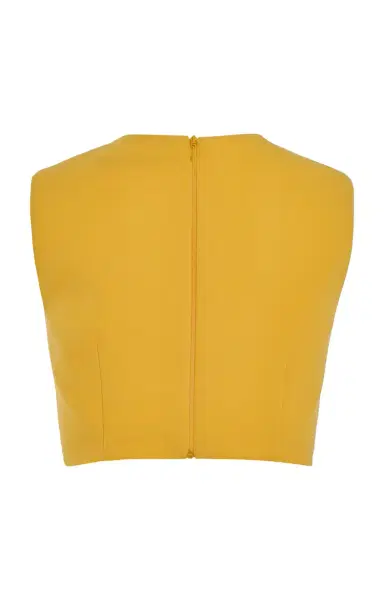 Carolina Herrera Cropped Bi-Stretch Wool Tailored Top | Thumbnail 5