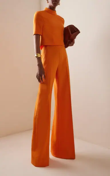 Carolina Herrera Tailored Bi-Stretch Wool Mockneck Top | Thumbnail 3