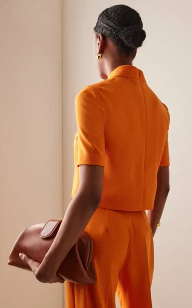 Carolina Herrera Tailored Bi-Stretch Wool Mockneck Top | Thumbnail 4