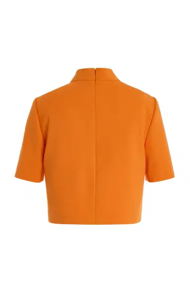 Carolina Herrera Tailored Bi-Stretch Wool Mockneck Top | Thumbnail 5