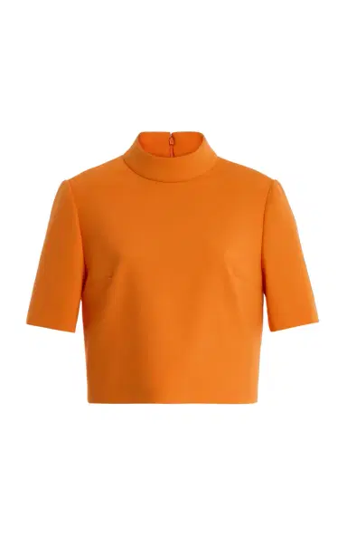 Carolina Herrera Tailored Bi-Stretch Wool Mockneck Top | Thumbnail 7