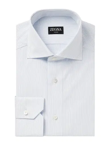 Zegna Cutaway-Collar Striped Trofeo™ Shirt - Men | Thumbnail 1
