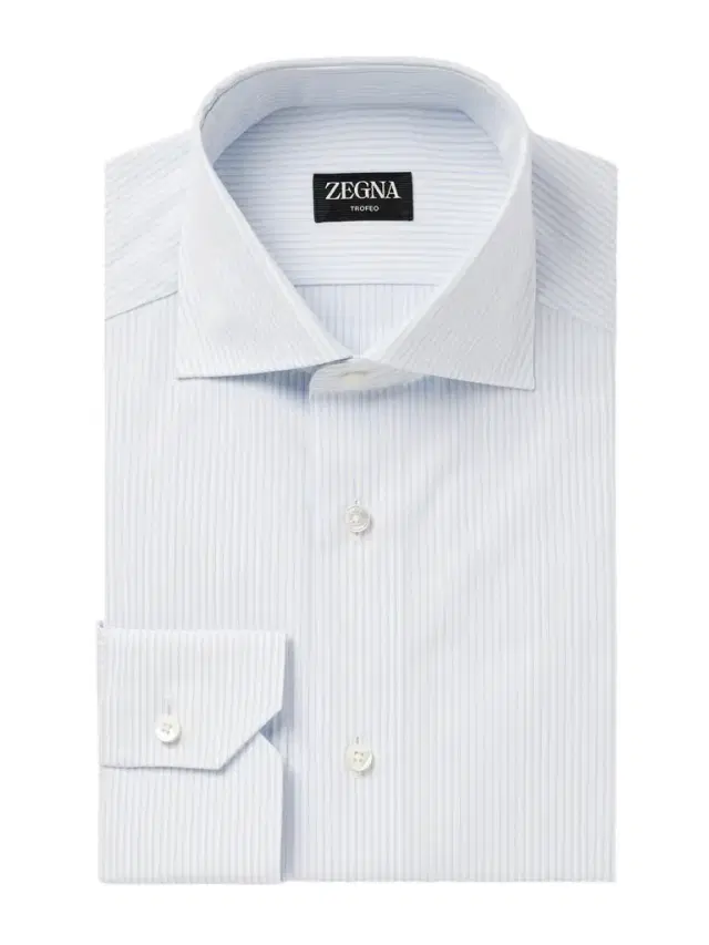 Zegna Cutaway-Collar Striped Trofeo™ Shirt - Men