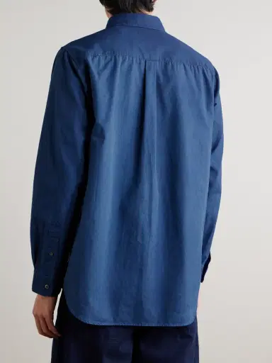 Blue Blue Japan Button-Down Collar Indigo-Dyed Cotton Oxford Shirt - Men | Thumbnail 4 Blue Blue Japan Button-Down Collar Indigo-Dyed Cotton Oxford Shirt - Men | Thumbnail 4