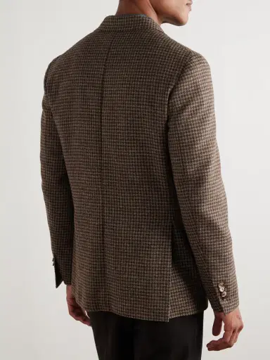 De Petrillo Posillipo Houndstooth Wool-Tweed Blazer - Men | Thumbnail 3