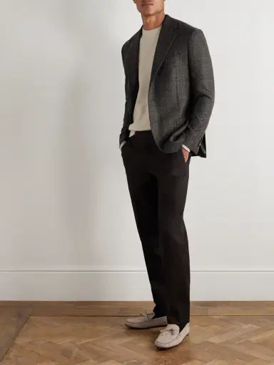 De Petrillo Posillipo Unstructured Prince of Wales Checked Wool and Cashmere-Blend Suit Jacket - Men | Thumbnail 2 De Petrillo Posillipo Unstructured Prince of Wales Checked Wool and Cashmere-Blend Suit Jacket - Men | Thumbnail 2