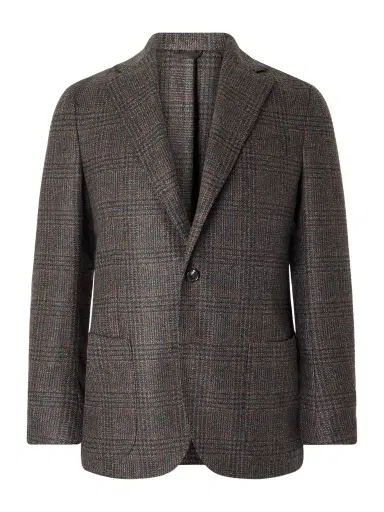 De Petrillo Posillipo Unstructured Prince of Wales Checked Wool and Cashmere-Blend Suit Jacket - Men | Thumbnail 1 De Petrillo Posillipo Unstructured Prince of Wales Checked Wool and Cashmere-Blend Suit Jacket - Men | Thumbnail 1