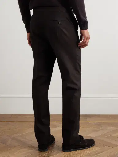 De Petrillo Straight-Leg Cotton and Silk-Blend Twill Suit Trousers - Men | Thumbnail 4 De Petrillo Straight-Leg Cotton and Silk-Blend Twill Suit Trousers - Men | Thumbnail 4