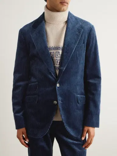 Brunello Cucinelli Cotton-Corduroy Suit Jacket - Men | Thumbnail 3