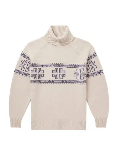 Brunello Cucinelli Intarsia-Knit Cashmere Rollneck Sweater - Men | Thumbnail 1