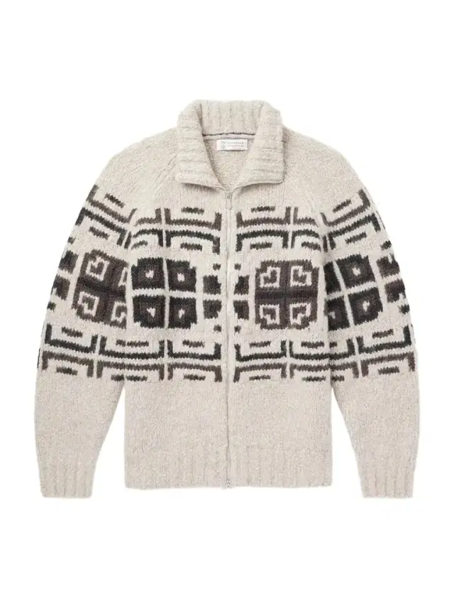 Brunello Cucinelli Intarsia-Knit Alpaca-Blend Cardigan - Men