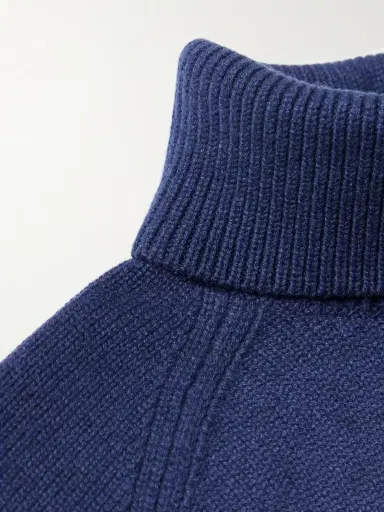 Brunello Cucinelli Intarsia-Knit Cashmere Rollneck Sweater - Men | Thumbnail 4