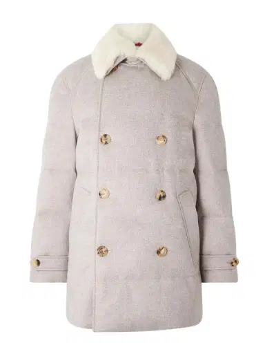 Brunello Cucinelli Double-Breasted Shearling-Trimmed Quilted Cashmere Down Coat - Men | Thumbnail 1 Brunello Cucinelli Double-Breasted Shearling-Trimmed Quilted Cashmere Down Coat - Men | Thumbnail 1