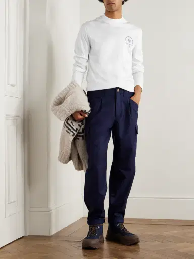 Brunello Cucinelli Slim-Fit Logo-Print Cotton-Jersey T-Shirt - Men | Thumbnail 2 Brunello Cucinelli Slim-Fit Logo-Print Cotton-Jersey T-Shirt - Men | Thumbnail 2