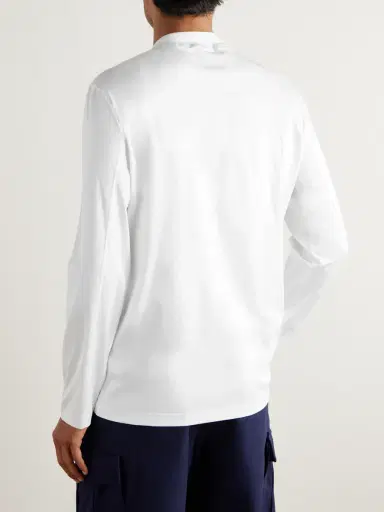 Brunello Cucinelli Slim-Fit Logo-Print Cotton-Jersey T-Shirt - Men | Thumbnail 4 Brunello Cucinelli Slim-Fit Logo-Print Cotton-Jersey T-Shirt - Men | Thumbnail 4