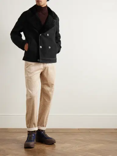 Brunello Cucinelli Double-Breasted Shearling Jacket - Men | Thumbnail 2 Brunello Cucinelli Double-Breasted Shearling Jacket - Men | Thumbnail 2