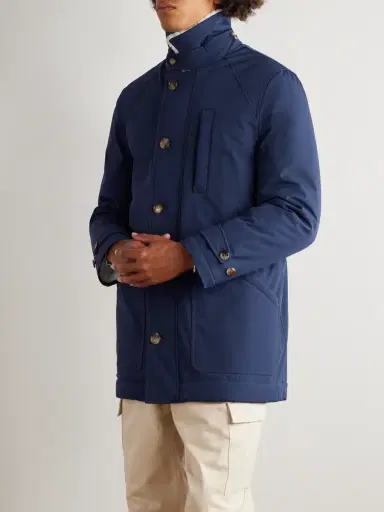 Brunello Cucinelli Shearling-Trimmed Shell Parka - Men | Thumbnail 3