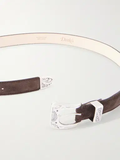 Drake's 2.5cm Suede Belt - Men | Thumbnail 3