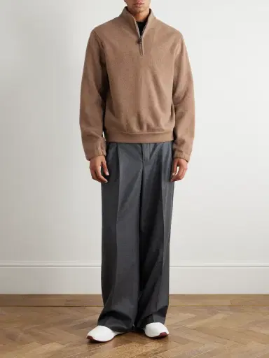Loro Piana North Woods Virgin Wool-Blend Half-Zip Sweater - Men | Thumbnail 2 Loro Piana North Woods Virgin Wool-Blend Half-Zip Sweater - Men | Thumbnail 2
