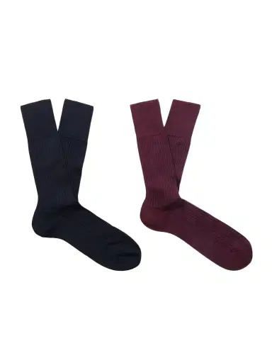 FALKE N7 Finest Two-Pack Ribbed Virgin Wool-Blend Socks - Men | Thumbnail 1 FALKE N7 Finest Two-Pack Ribbed Virgin Wool-Blend Socks - Men | Thumbnail 1