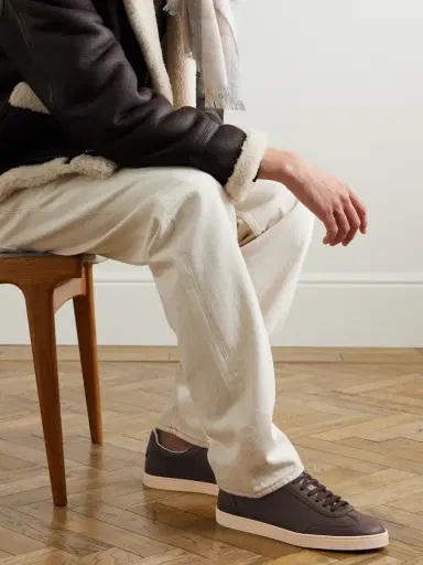 Brunello Cucinelli Coda di Rondine Leather Sneakers - Men | Thumbnail 2