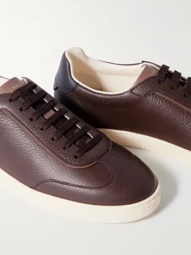 Brunello Cucinelli Coda di Rondine Leather Sneakers - Men | Thumbnail 5