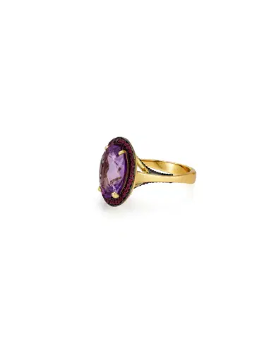 Wish Fine Jewelry 0.15ct Diamond 14K Gold Multi Row Grooved Ring | Thumbnail 2