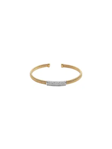 Wish Fine Jewelry 0.52ct Diamond 18K Gold Italian Bangle Bracelet | Thumbnail 1
