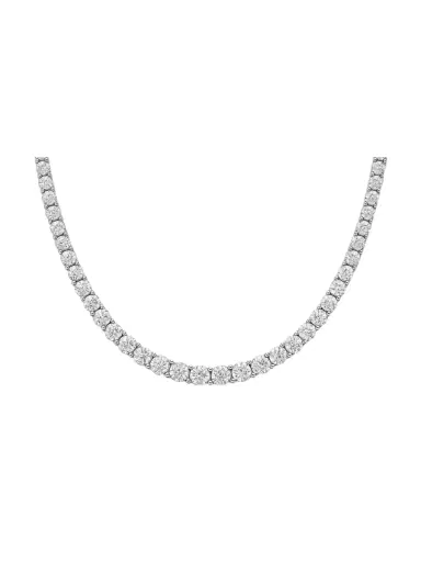 Wish Fine Jewelry 28.91ct Diamond 18K Gold Classic Tennis Necklace | Thumbnail 1