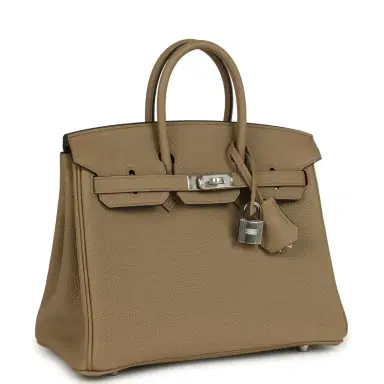 HERMÈS Hermes Birkin 25 Beige Marfa Togo Palladium Hardware | Thumbnail 2