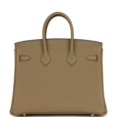 HERMÈS Hermes Birkin 25 Beige Marfa Togo Palladium Hardware | Thumbnail 4