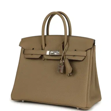 HERMÈS Hermes Birkin 25 Beige Marfa Togo Palladium Hardware | Thumbnail 5